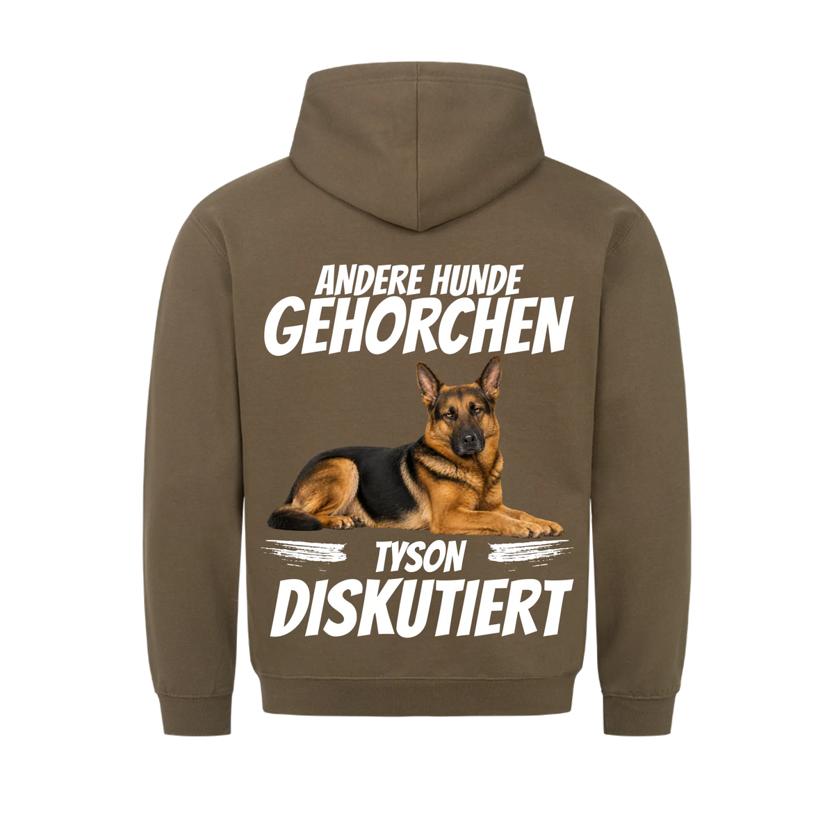 Andere Hunde gehorchen Hunde-Hoodie personalisiert – Farbvariante