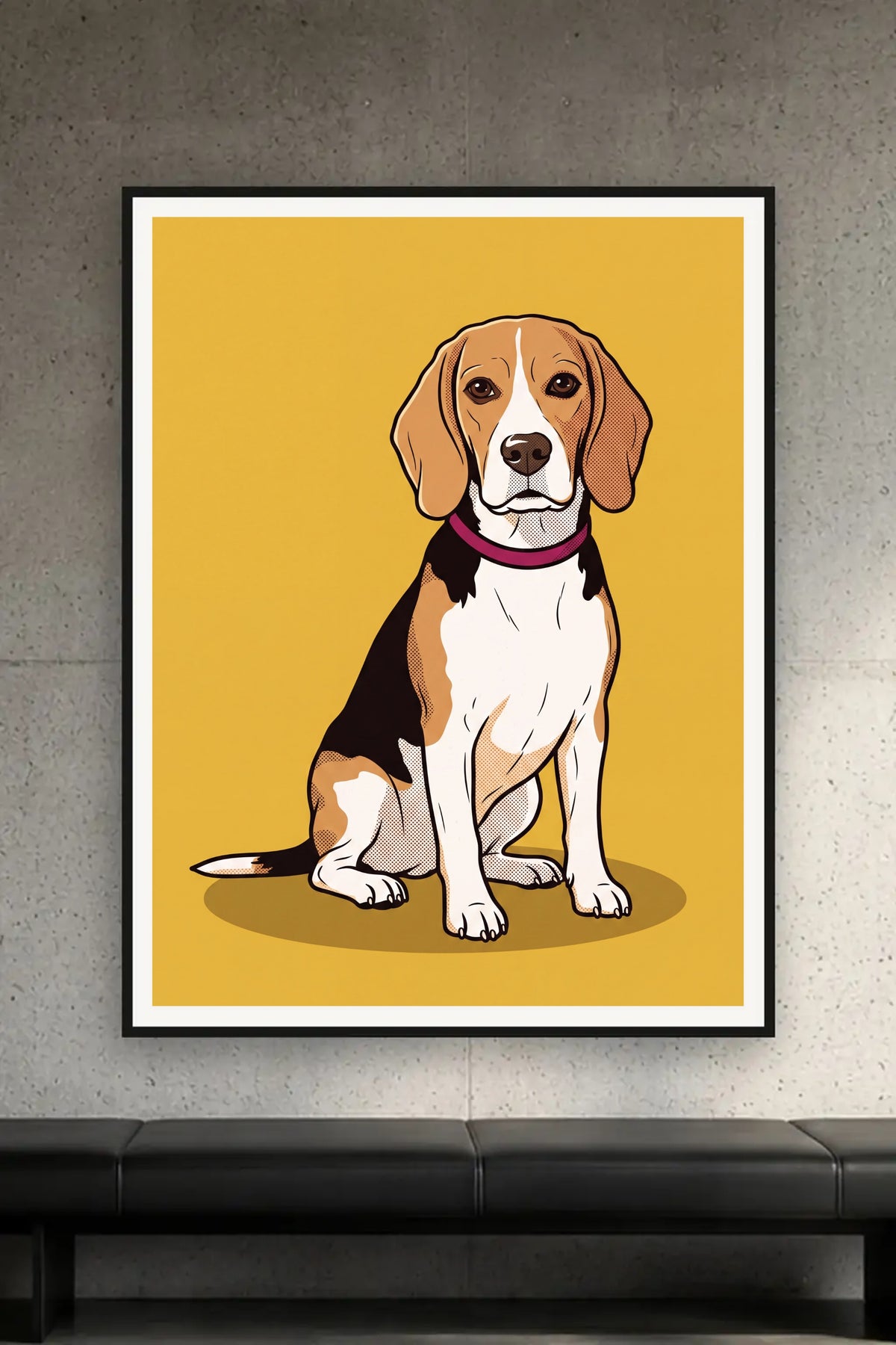 Poster im Wohnzimmer: Dein Hund als Pop-Art-Siebdruck – personalisiertes Hundeportrait