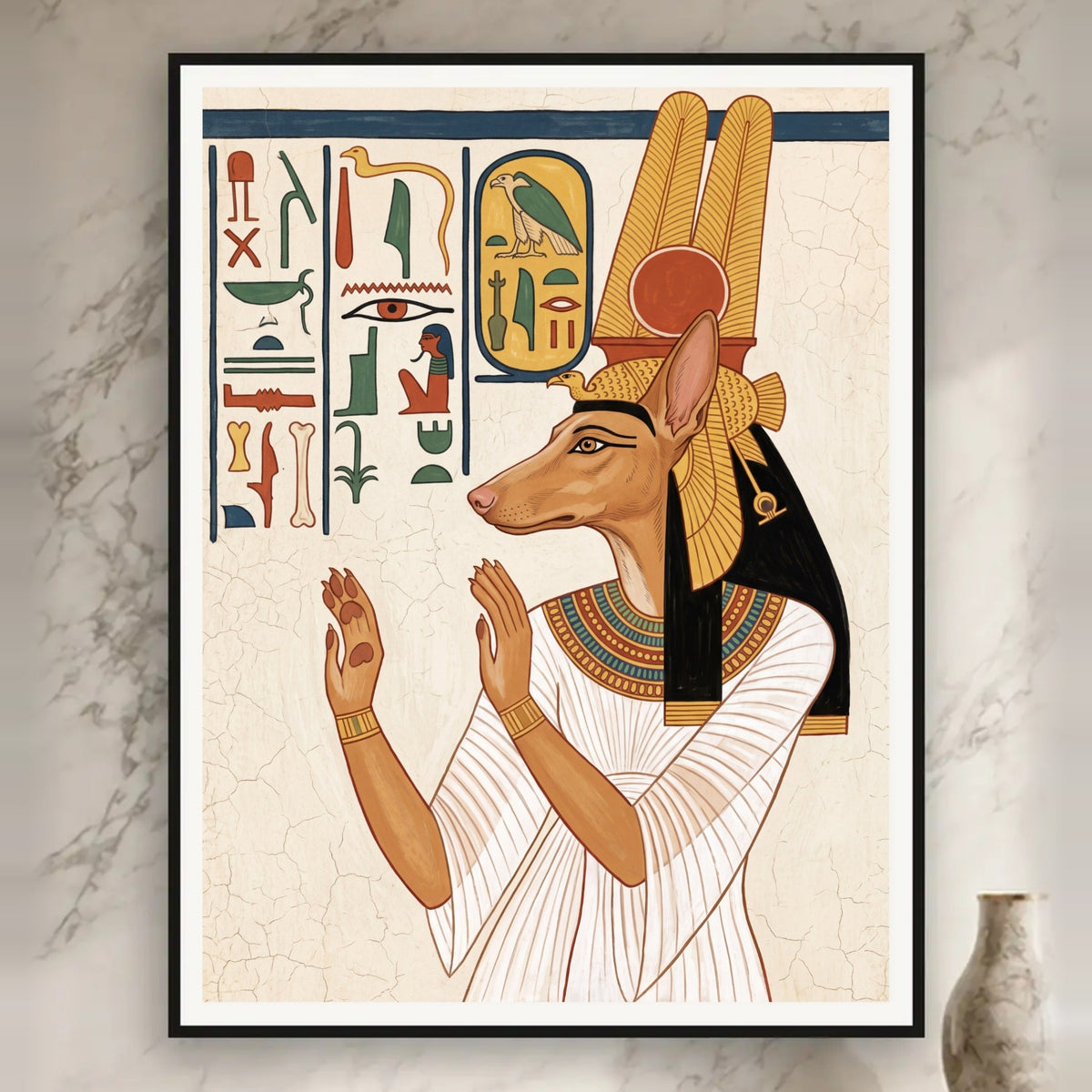 Poster und Leinwand Kartenbild Nefertari Wandmalerei