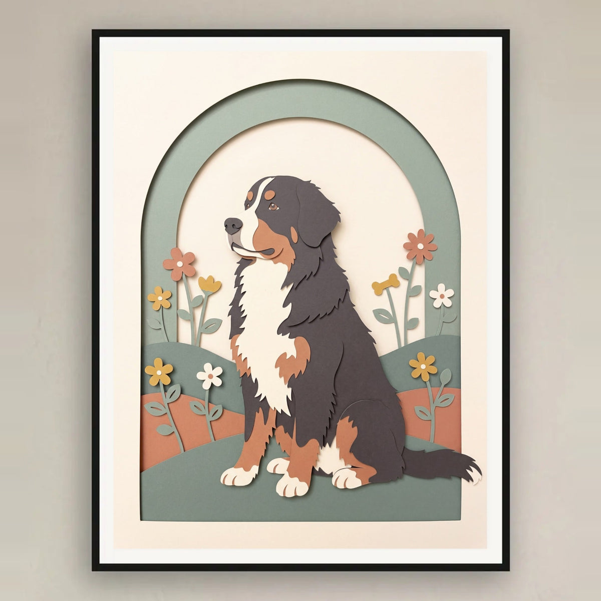 Poster und Leinwand Kartenbild Scherenschnitt