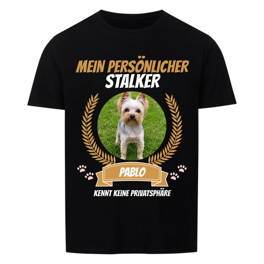Mein persönlicher Stalker T-Shirt – personalisiertes Hunde-Shirt mit Foto und Name | Lil Snouts
