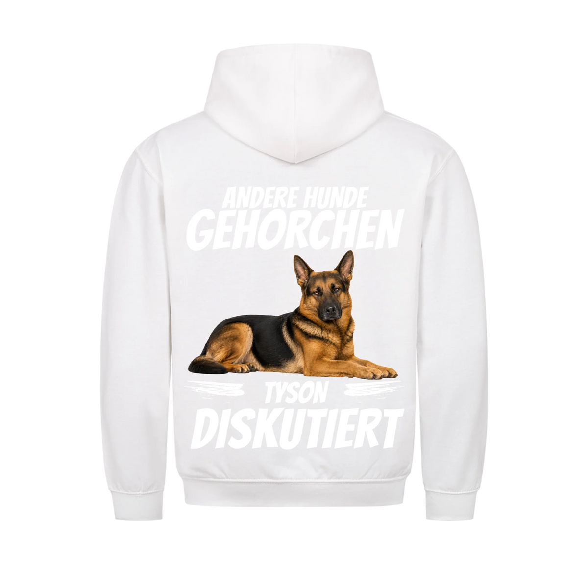 Andere Hunde gehorchen Hunde-Hoodie personalisiert – Farbvariante