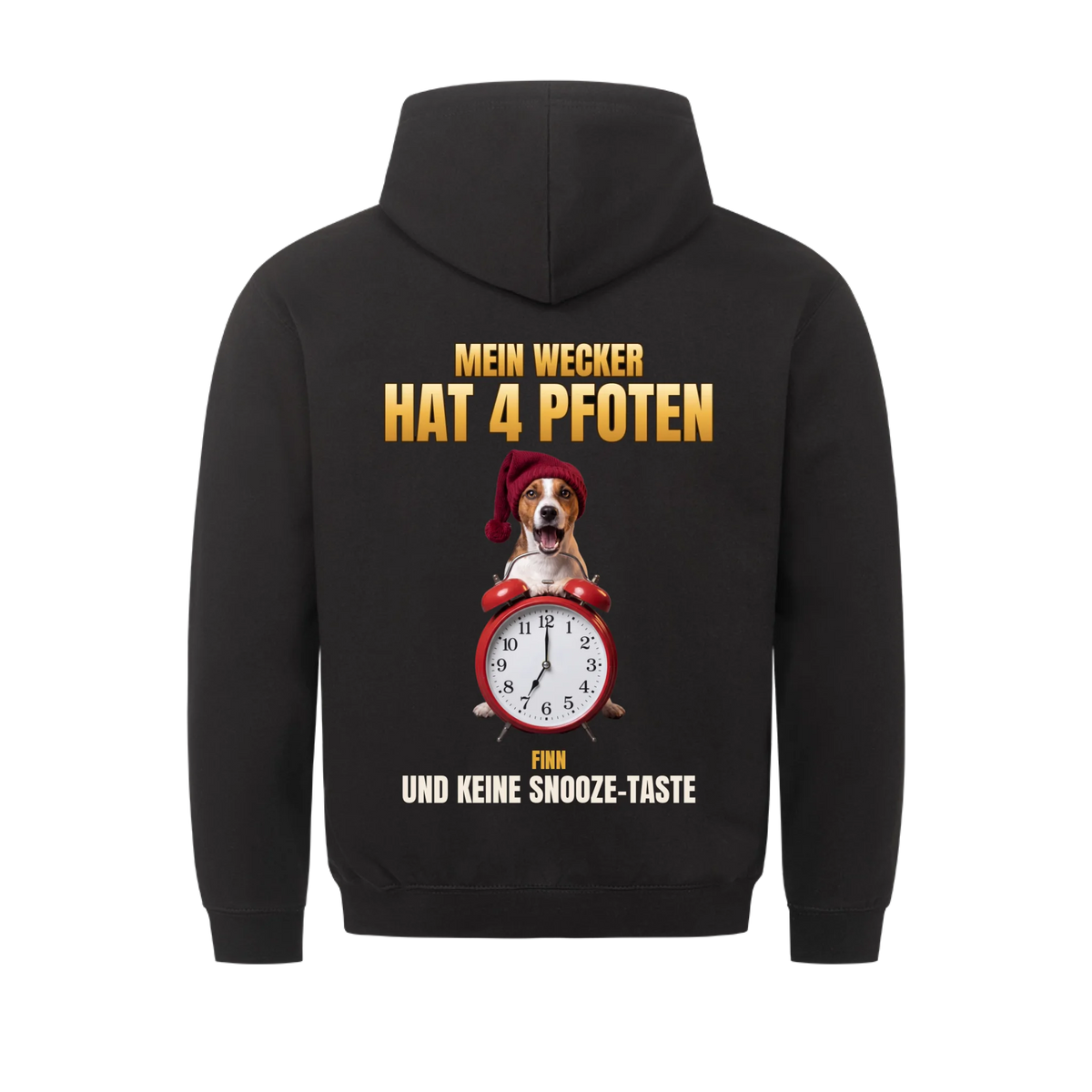 Mein Wecker hat 4 Pfoten Hoodie - personalisiert mit Foto & Name | Lil Snouts