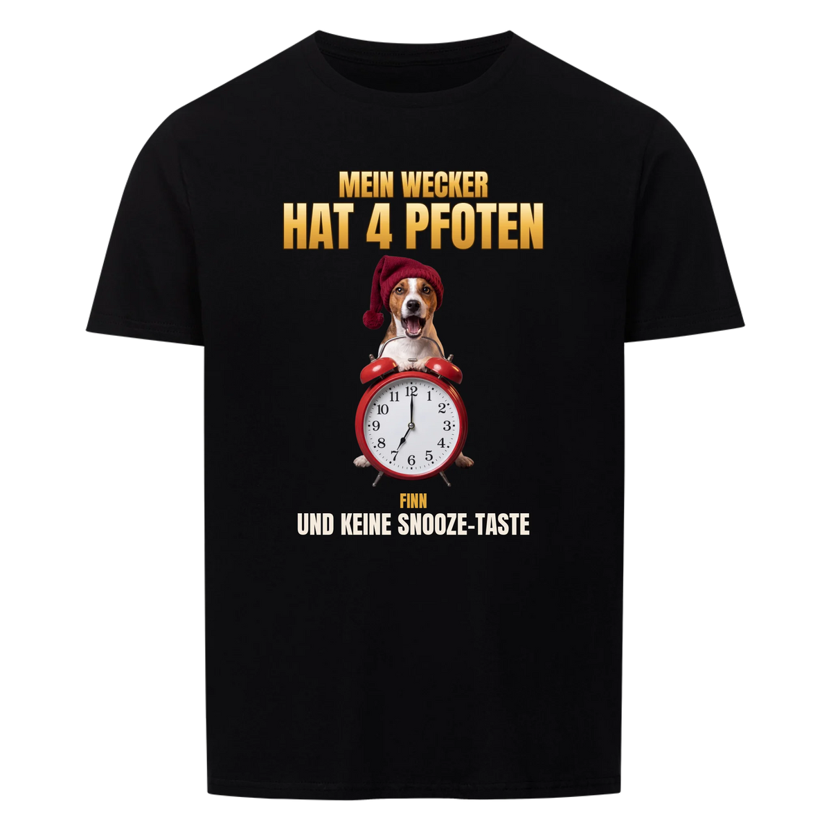 Mein Wecker hat 4 Pfoten T-Shirt - personalisiert mit Foto & Name | Lil Snouts