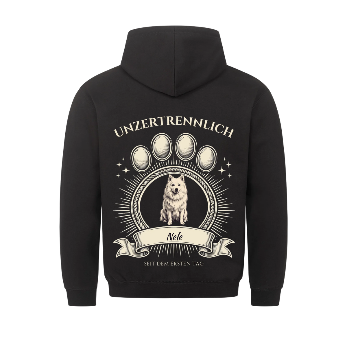 Unzertrennlich – Pfoten-Medaillon – personalisiert mit Foto und Name deines Haustiers, Druckansicht 2 | Lil Snouts