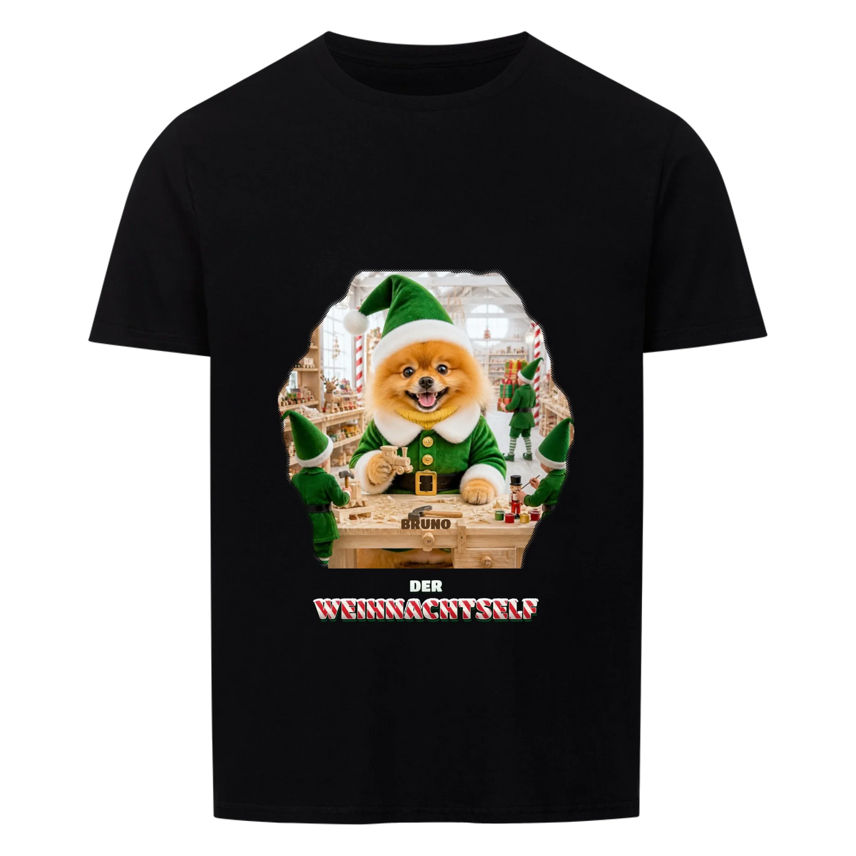 Der Weihnachtself - Dein Haustier als Elf - T-Shirt oder Hoodie