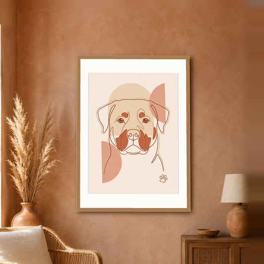 Poster und Leinwand Kartenbild Boho Lineart