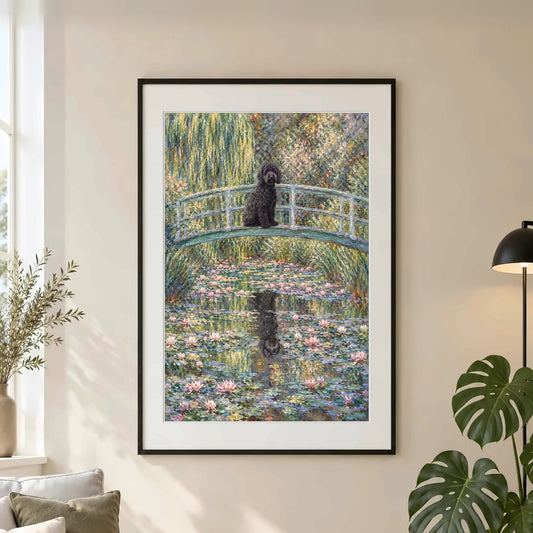 Poster und Leinwand Kartenbild Monet Seerosenbruecke