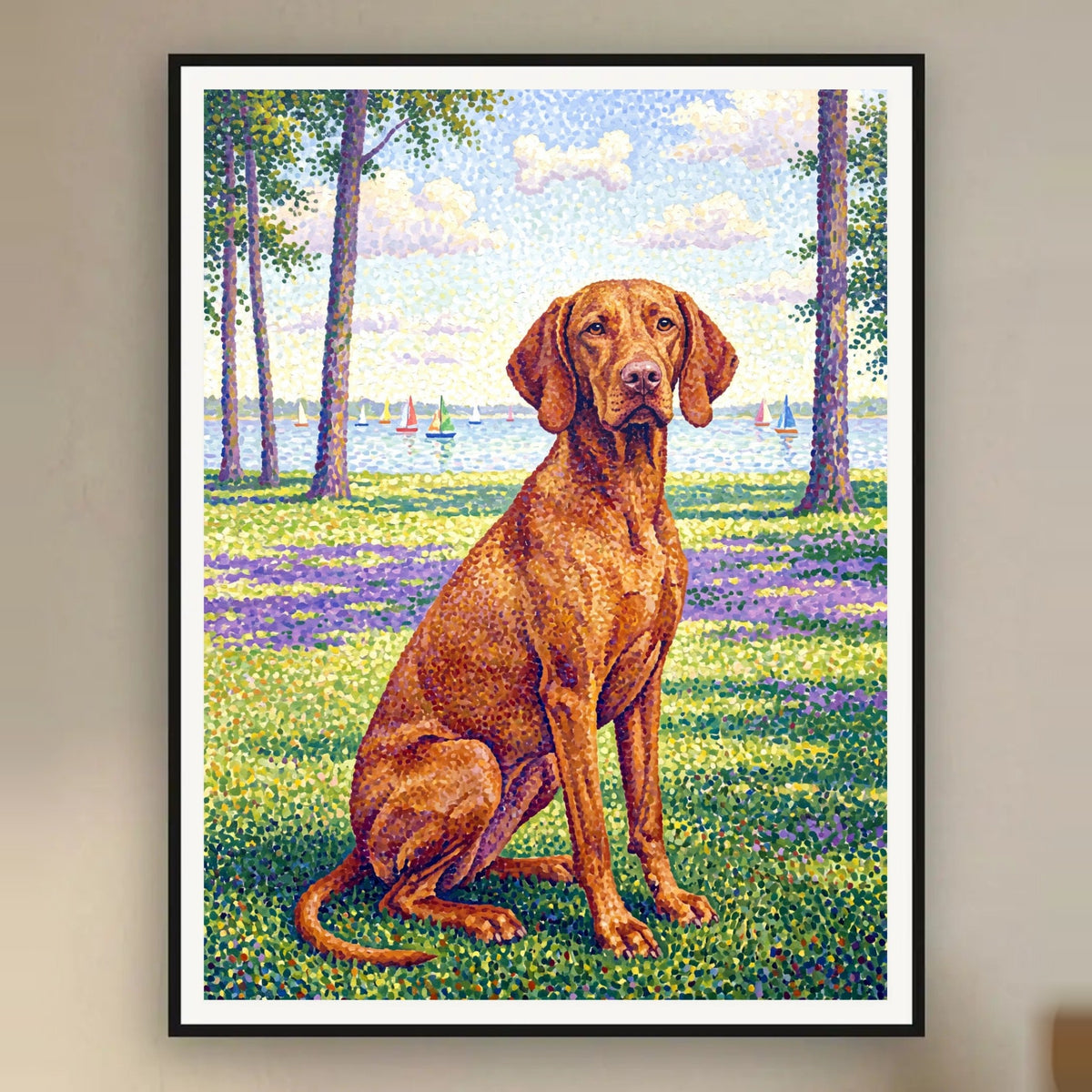 Poster und Leinwand Kartenbild Pointillismus